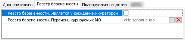 Закладка "Реестр беременности". Общий вид